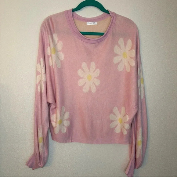 Ekouaer Daisy Lavender Batwing Long Sleeve Sweater Size Large - Picture 3 of 9